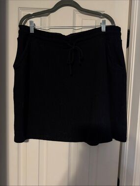 torrid Black Knit Drawstring Mini Skirt